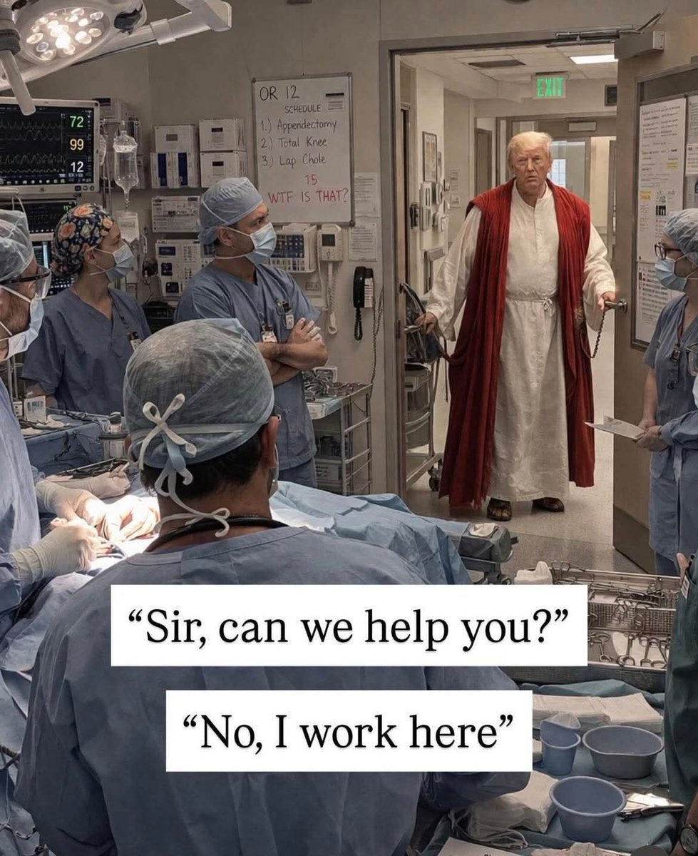 Sethinaspeak's tweet image. Doing rounds...
 #LOL #redcross  #doctor #trump