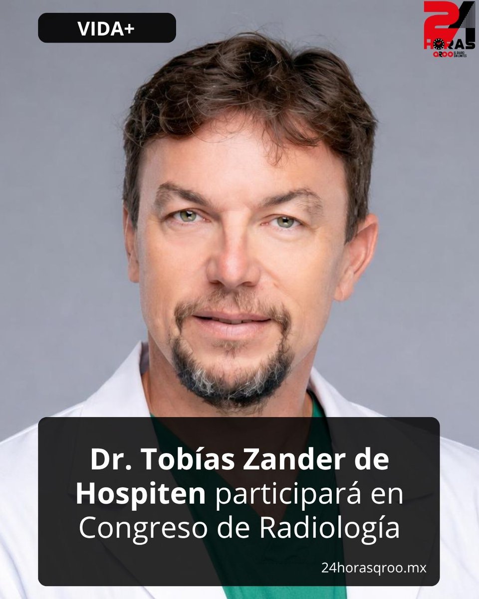 24HorasQR's tweet image. 🟣VIDA+ | 🩺 El Dr. Tobías Zander de @hospiten llega a México. El jefe de Radiología Intervencionista en Canarias participará en el I Congreso Internacional de la especialidad en CDMX este 24 de abril. 🇲🇽🇪🇸
#Entérate aquí👇
shre.ink/LBGZ

#Hospiten #Salud #Radiología