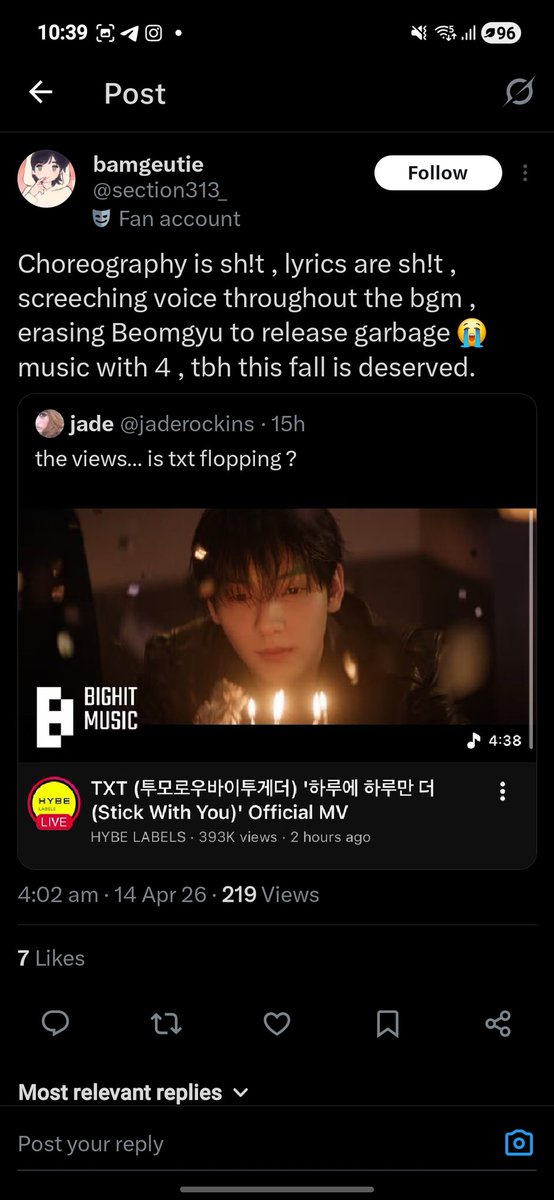 xreilvv's tweet photo. @bam1luv @Dani13030913 @913yjn @BIGHIT_MUSIC WELL ALOT OF THEM ARE ASS LICKINT ANTIS AND ENGAGING HATE POSTS &amp; BOYCOTTINF LOL https://t.co/0AK1Y4aePK