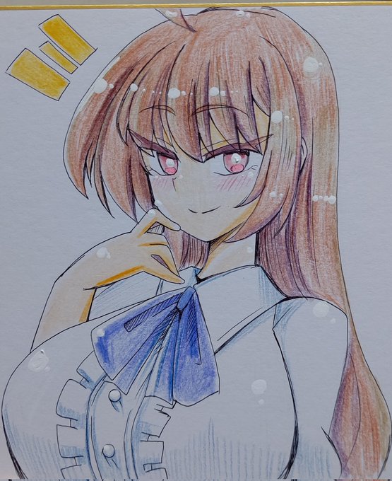 久々に色紙にお絵かきしたやつ、自PCや他PC 