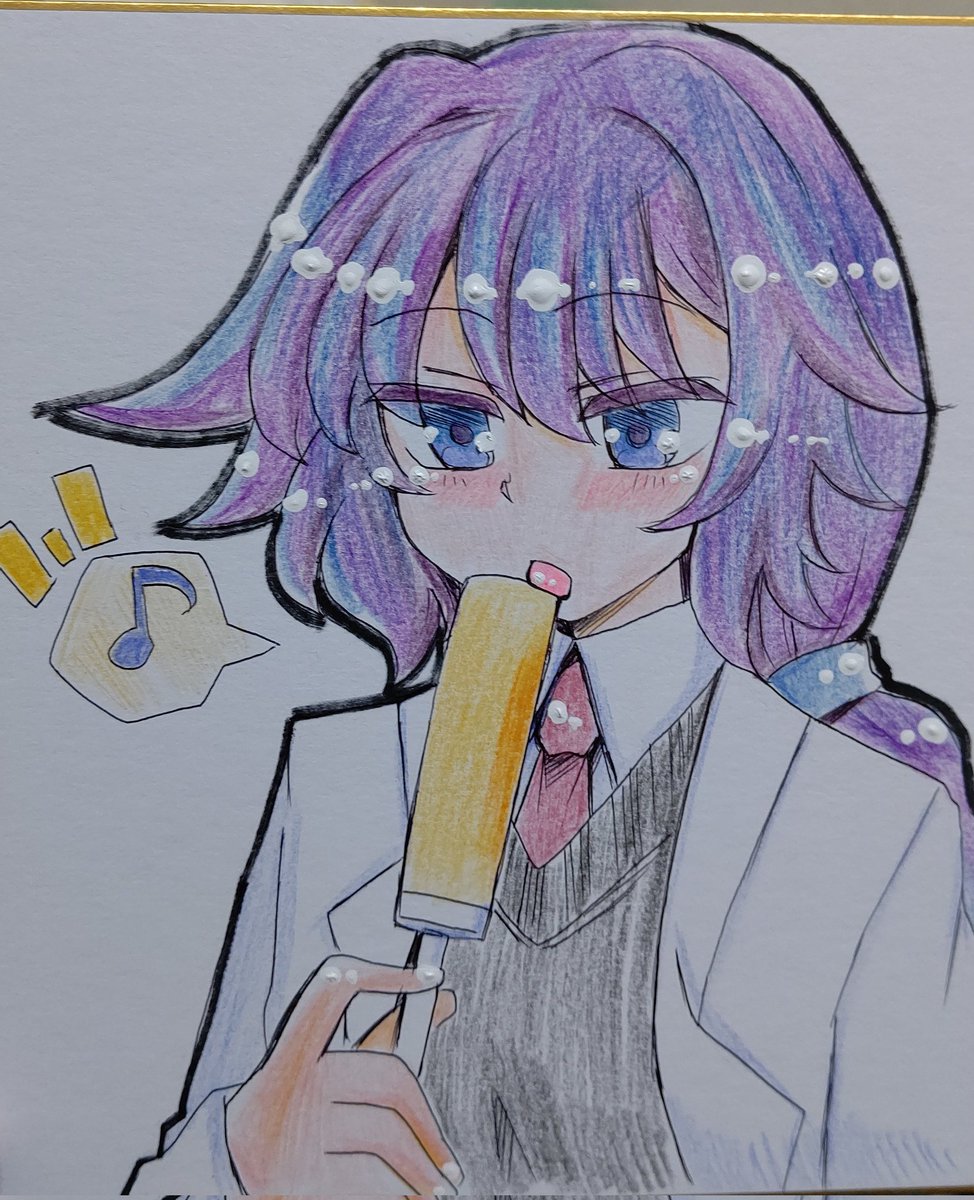 久々に色紙にお絵かきしたやつ、自PCや他PC 