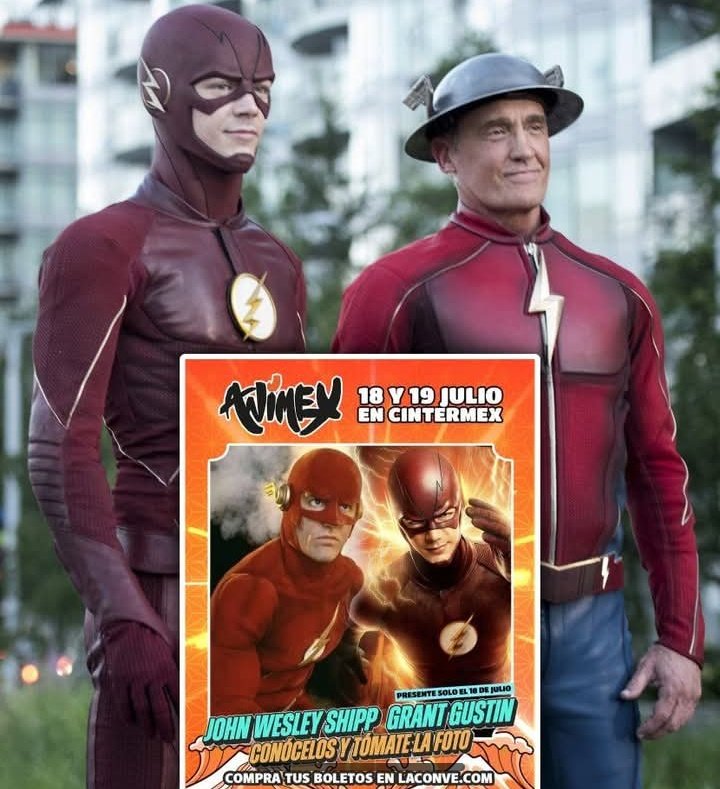 GrantGustinCDMX's tweet photo. ¡COMPLETAMENTE OFICIAL!
Grant Gustin y John Wesley Shipp estarán en La Conve en Monterrey, México, este 18 y 19 de julio dando fotos y autógrafos.
#GGCDMX🇲🇽 https://t.co/SPSLQjtpw4