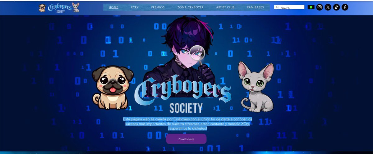 Cryboyersociet1's tweet photo. Queremos presentarles la nueva página web de Cryboyers Society aún hay detalles que estamos arreglando para hacerla cada vez más pro pero queríamos mostrarles la imagen ✨🥹 https://t.co/MX0hbDWuKu https://t.co/tDSt3VYycL