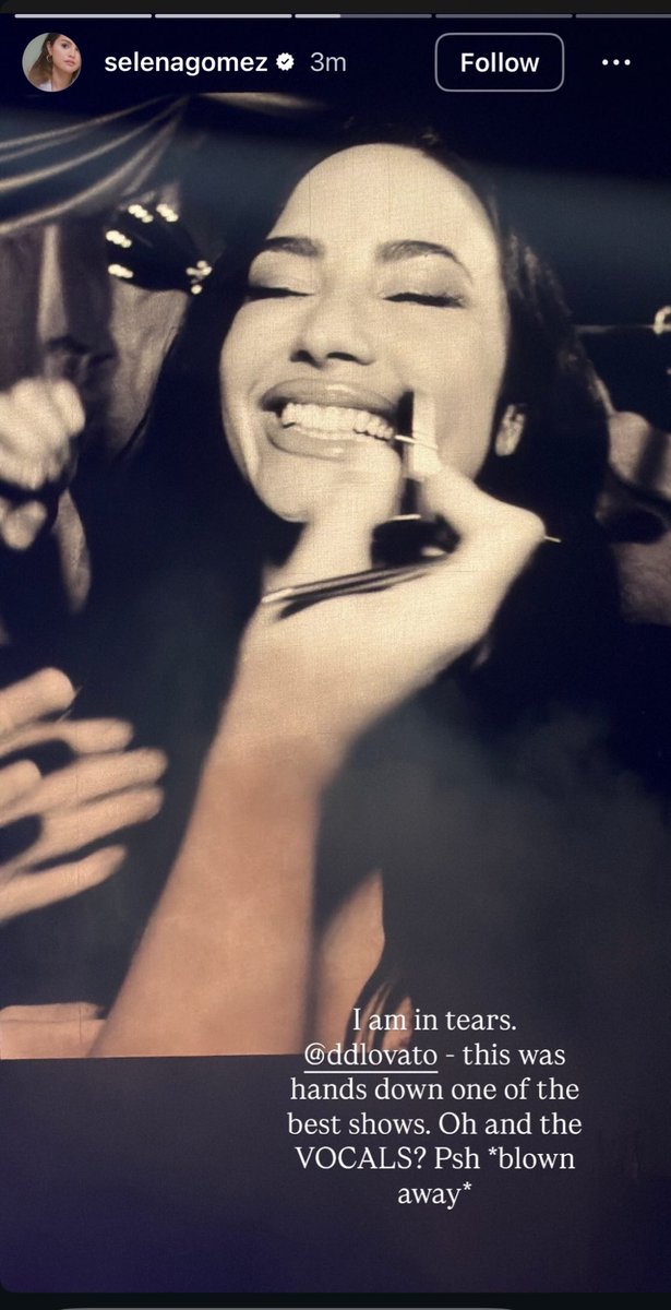 Selena Gomez shares a heartfelt message about Demi’s show tonight!