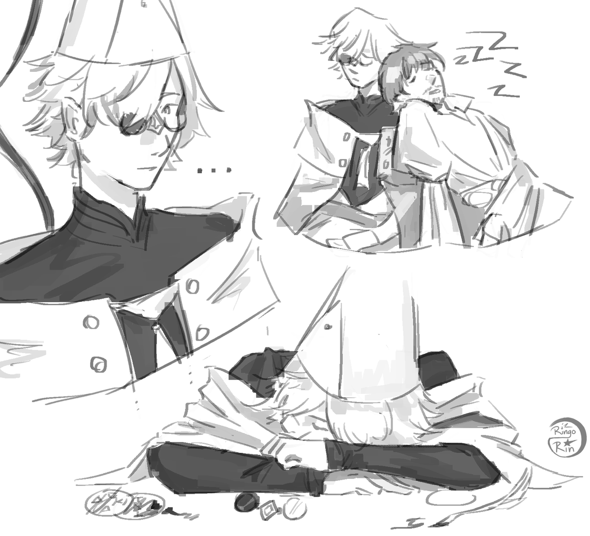 i was wondering what Qifrey was like as a teen with Olruggio
#witchhatatelier 
#rkgk 
#Δ帽子