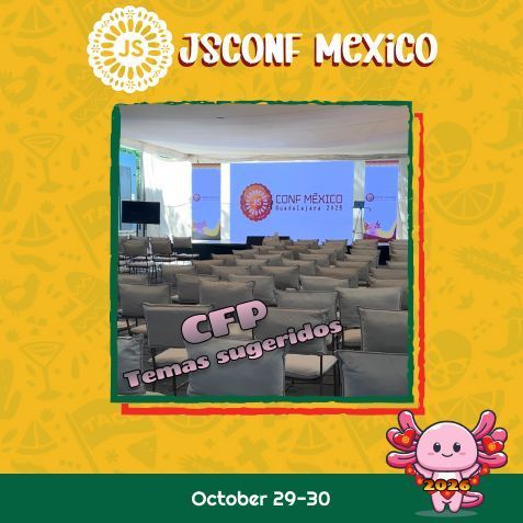 JSConf MX 2026 | 29 & 30 de Oct GDL 🇲🇽 tweet media