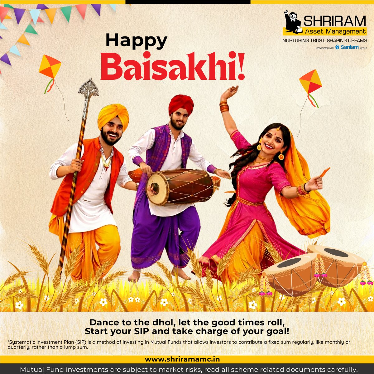 ShriramAMC's tweet image. This Baisakhi, welcome prosperity in every form.
Start building your financial future, one step at a time.

#Baisakhi #NewBeginnings #FinancialGrowth #InvestSmart #SIP #WealthCreation