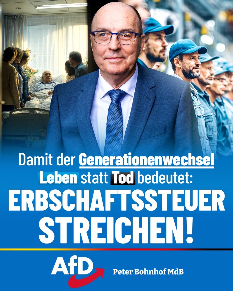 SPD will den Mittelstand kaputt machen – AfD sagt: Erbschaftsteuer abschaffen!

Ein Familienbetrieb wie eine Bäckerei oder Autowerkstatt wird an die Kinder weitergegeben. Bisher musste man dafür fast keine Erbschaftssteuern zahlen.

Die SPD will das jetzt ändern: Bei den