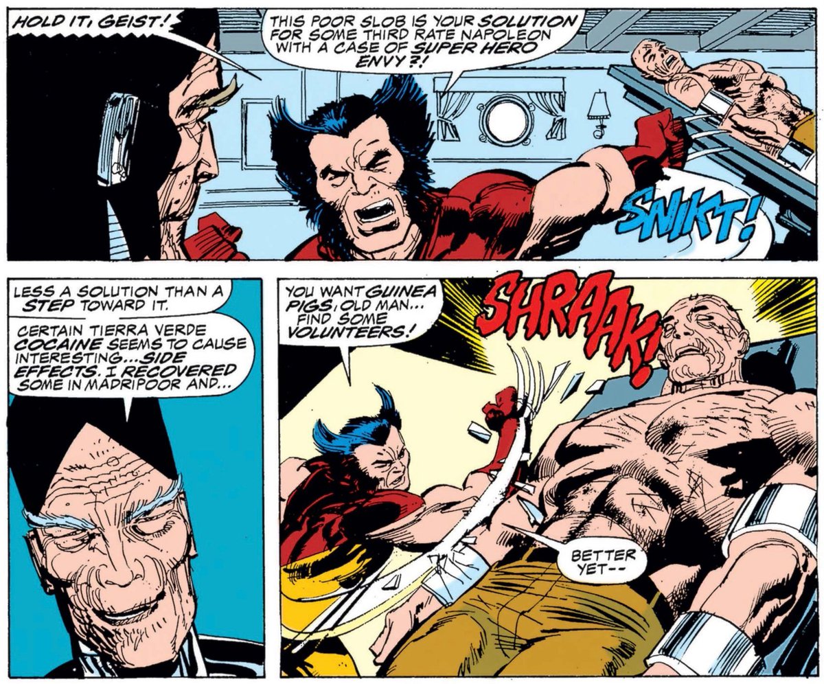 MarvelDailyArt's tweet image. I haven’t even mentioned the artwork in these issues, which credit John Byrne on “Breakdowns” and Klaus Janson on “Finishes”. I don’t think they’re just doing Pencils and Inks respectively; you can see Byrne’s faces, but there’s definitely more Janson here! #marvel #wolverine