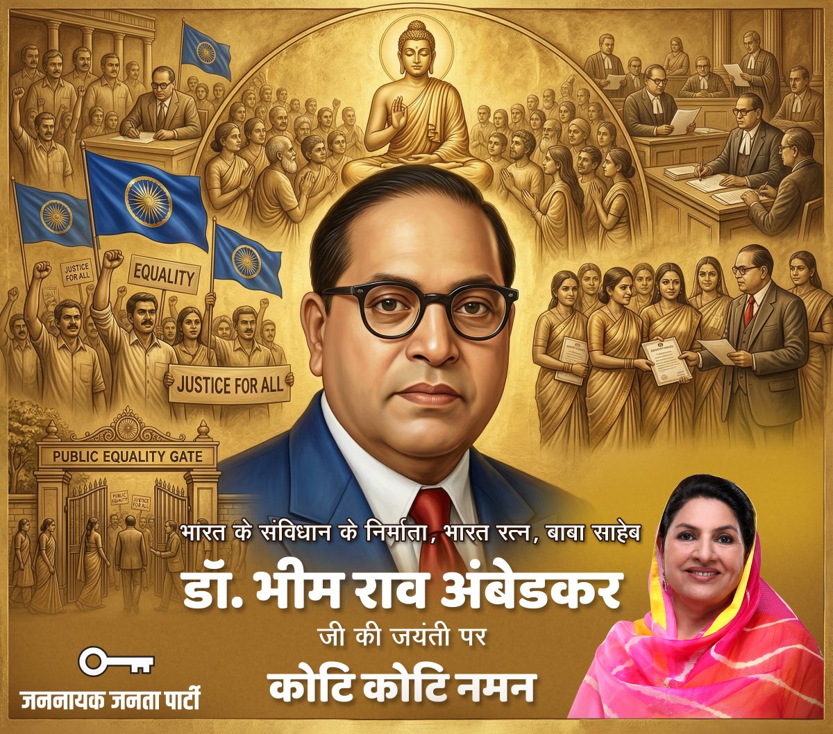 nainachautala's tweet photo. भारतीय संविधान के शिल्पकार,सर्व-समाज के मसीहा,मानवाधिकारों के आंदोलनकारी, विख्यात कानूनविद, दार्शनिक, बहुमुखी-प्रतिभा के धनी,बाबा साहेब डॉo भीम राव राम जी अम्बेडकर को उनकी जयंती के पावन-पर्व पर कोटि-कोटि प्रणाम् । https://t.co/xW0p7k708F