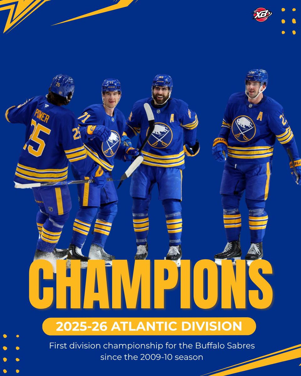 LET THE PERSON WHO SEWS THE BANNERS KNOW THAT THE BUFFALO SABRES LOGO IS A BUFFALO AND TWO SABRES!