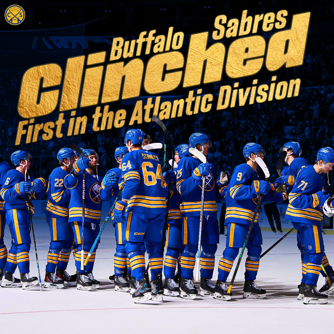 CrossSwordsPod's tweet photo. FOR THE FIRST TIME IN FRANCHISE HISTORY, YOUR BUFFALO SABRES HAVE WON THE ATLANTIC DIVISION

FROM LAST TO FIRST https://t.co/xwW1VkHrK3