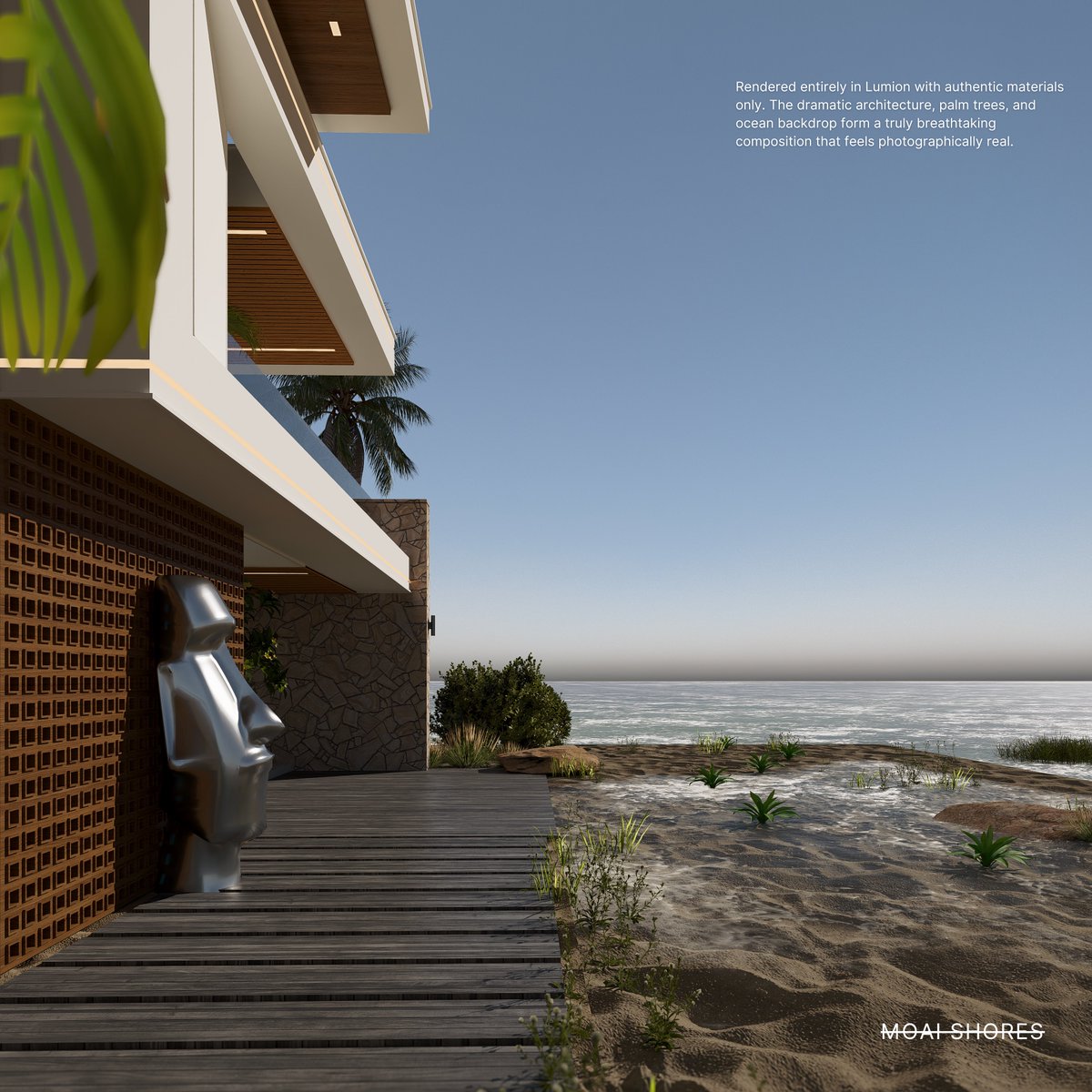 Xclusive_Arch's tweet photo. “MOAI SHORES “
Lumion BootCamp By Xclusive 
Year -2026 
Program - Lumion 
Raw outputs with no P.S or AI https://t.co/26ZnlE5Qfo