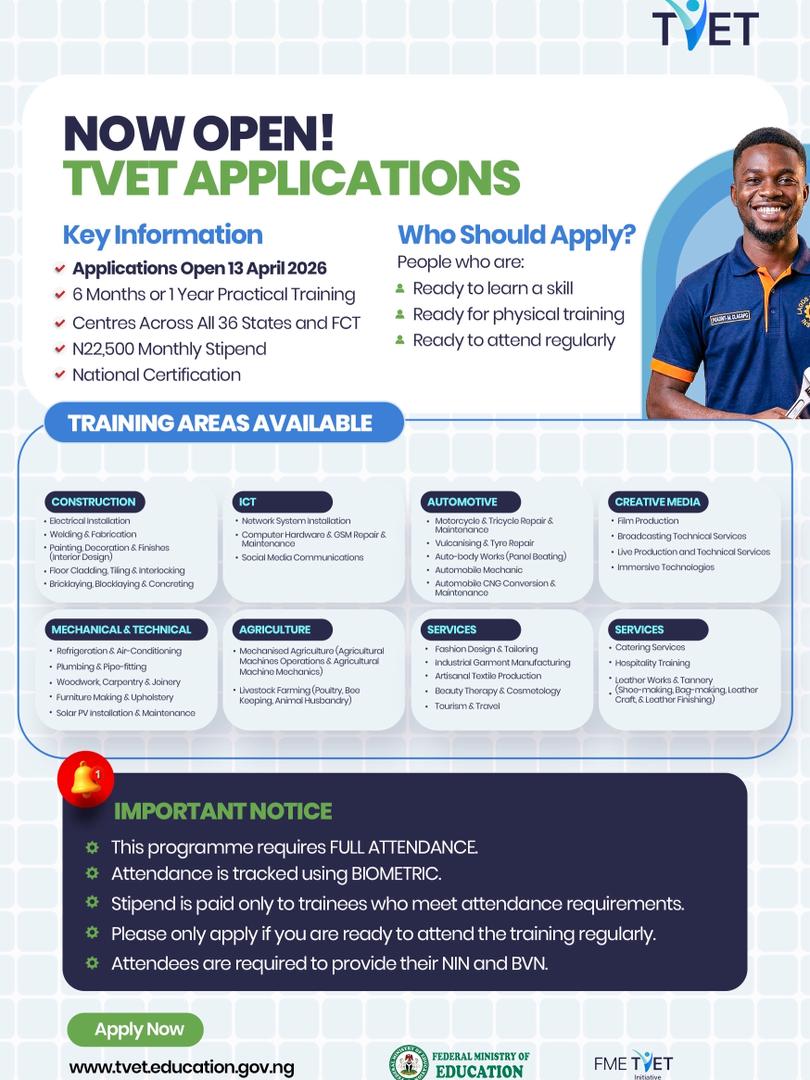 decipher_lab's tweet photo. https://t.co/OrBJgMDhNc
Application is open now, you can select 

 Decipher Innovate 
   (Edo State, Computer Hardware Repairs and Software maintenance)

https://t.co/OrBJgMDhNc https://t.co/NXOBmfE6sR