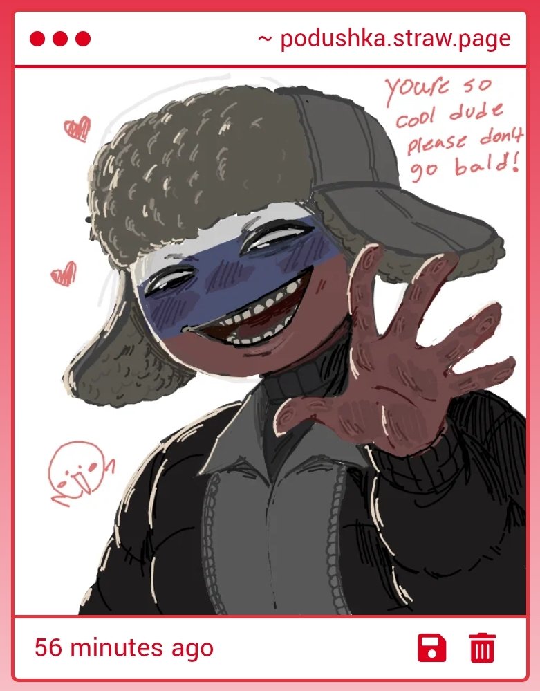 PodushkaCHert_'s tweet image. Very very cool art!! Thank you very much!!
I still don't understand how some of you can draw here without breaking your fingers.