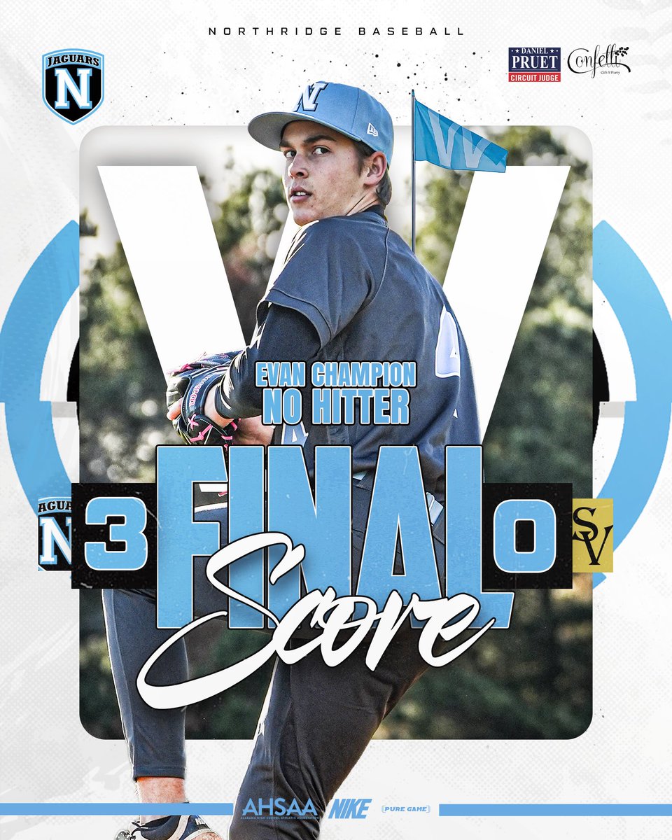 NHSJagBaseball's tweet photo. NO HITTER ❗️
Congrats Junior Evan Champion @EvanChamp8

Awesome work tonight 👊🏼 https://t.co/P4UaXpiAEw