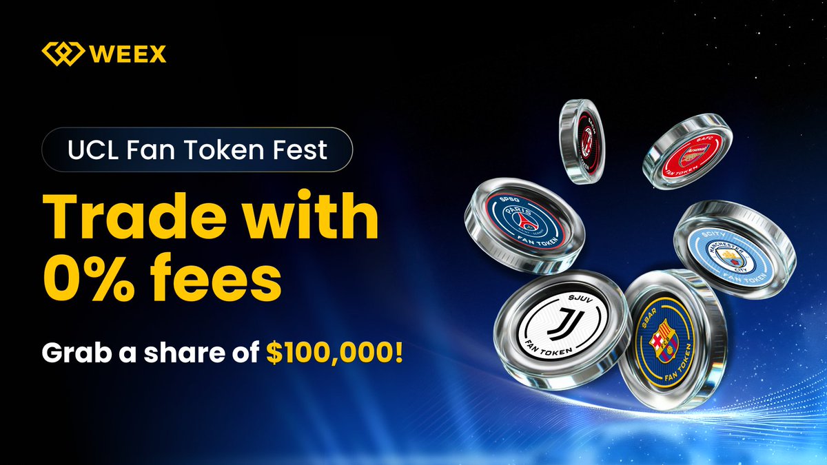 WEEX_Official's tweet image. 🚀 Want bigger rewards?

WEEX has 2 futures pools for UCL traders:

1️⃣ Trade ≥ $30,000 in any futures pairs (excl. CITYUSDT) to share $15,000
2️⃣ Trade ≥ $10,000 in CITYUSDT futures to share $5,000

Join now 👉 app.sensor.weex.tech:8106/t/e9s

#WEEX #Futures #UCL