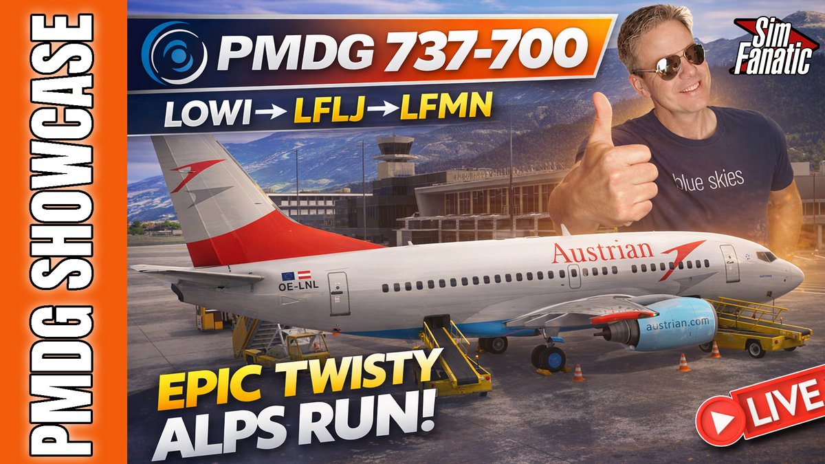 TubeSim's tweet image. LIVE | SECOND FLIGHT! PMDG 737‑700 | EPIC ALPS RUN | WINCTRL #pmdg #flightsimulation #winctrl 
youtube.com/live/rcNOCeFCY…