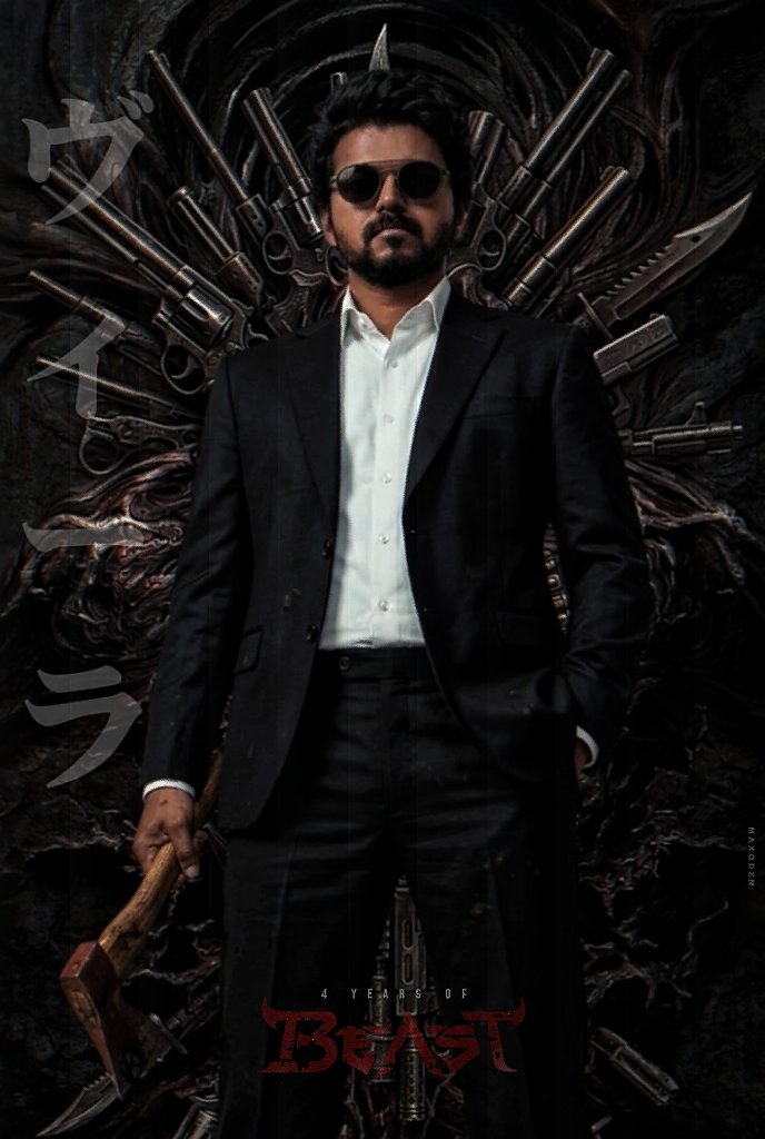 RealR67's tweet image. Late post… but still in Beast mode 👊🏽💥

🖼️ Design for #4YearsOfBeast @ActorVijay #ThalapathyVijay #Beast #Maxqdzn