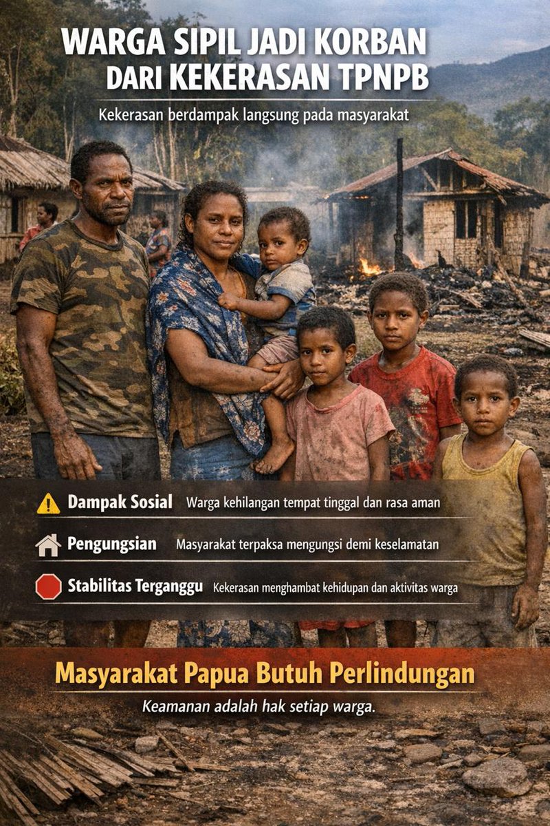 cfyfcdrydrdr's tweet image. Aksi Pembakaran Rumah Warga Sipil oleh TPNPB di Puncak Merupakan Pelanggaran Berat dan Ancaman Nyata bagi Keselamatan Masyarakat
#papuankri
#papuaindonesia
#PapuaDamai