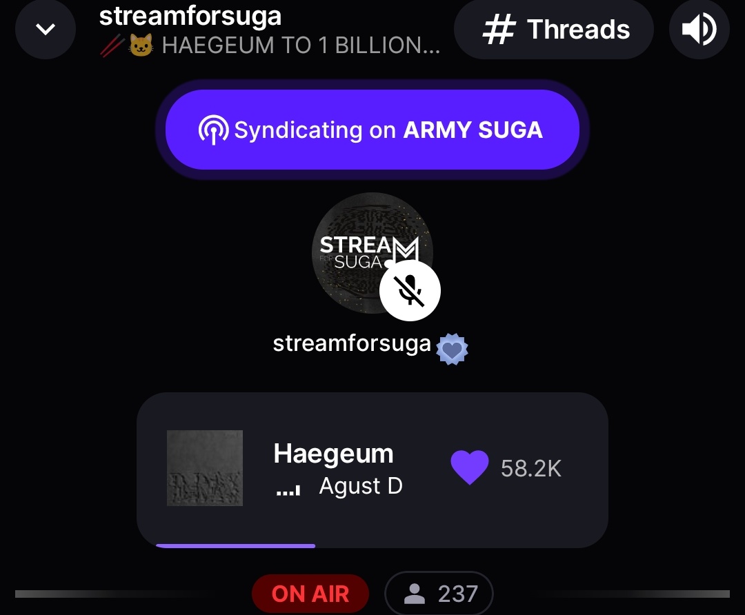 Stream For Suga tweet media