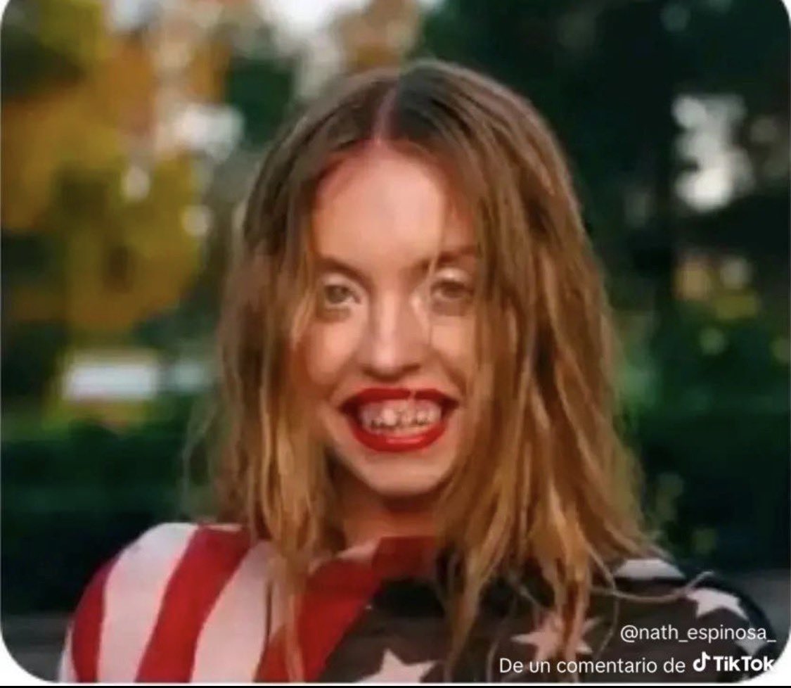 Desde que vi esto, no dejo de ver a Lupita TikTok en la cara de Sydney Sweeney 🤣