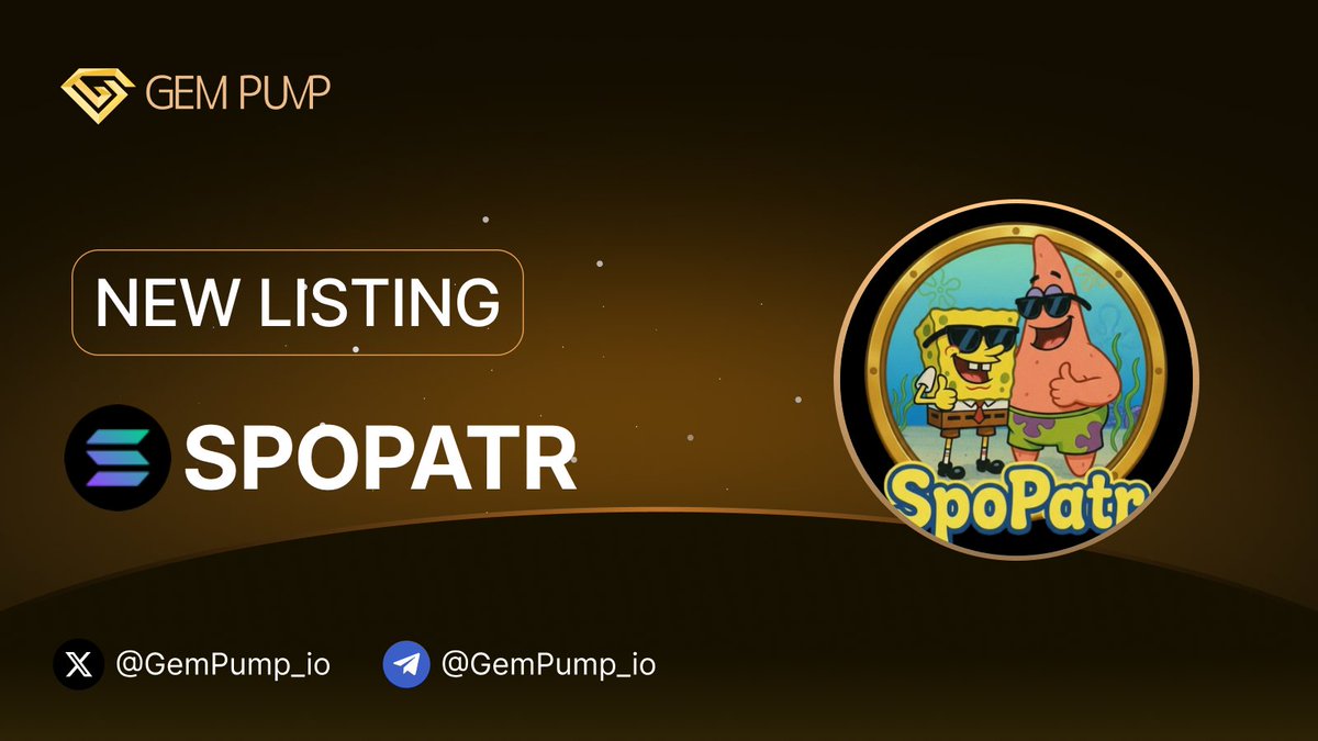 Gempump_io's tweet photo. 👏 #SPOPATR listed on https://t.co/0O39wVbuPx 

📄 CA: DUXdfhtQRYUAbJeDongKrGvG1JeAxAnkiShpFkkfpump

 🌐 TG：https://t.co/FWJ1JOEJoL

 ✖️ X：https://t.co/vyr6on3zrX

💎 GemPump：https://t.co/j6LTqMP53E

#NewListing #GemPump #100xGem https://t.co/3QBIzliwdh