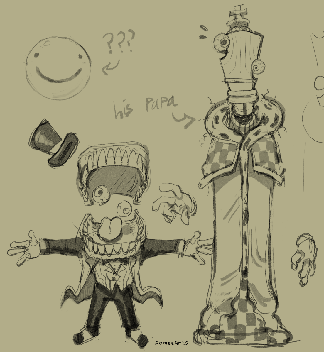 AcmeeArts's tweet photo. muy caine and kinger designs bc i love  them https://t.co/bMyNdlg5vO