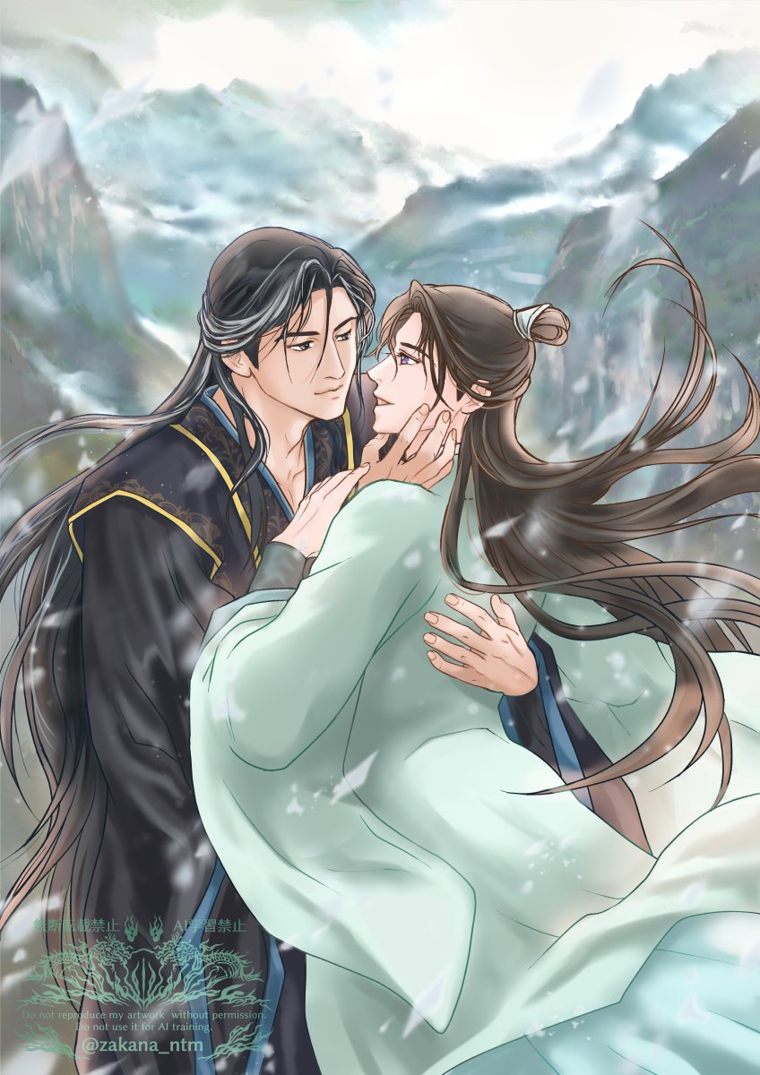 裏切られても死の淵においても変わらず揺るぎない善性。相反する魔君がその高潔な魂を認め、かけがえのない存在として愛する物語、そして沈嶠も…。
これからの長い年月を共に歩む二人に想いを馳せて。
#千秋の世界で