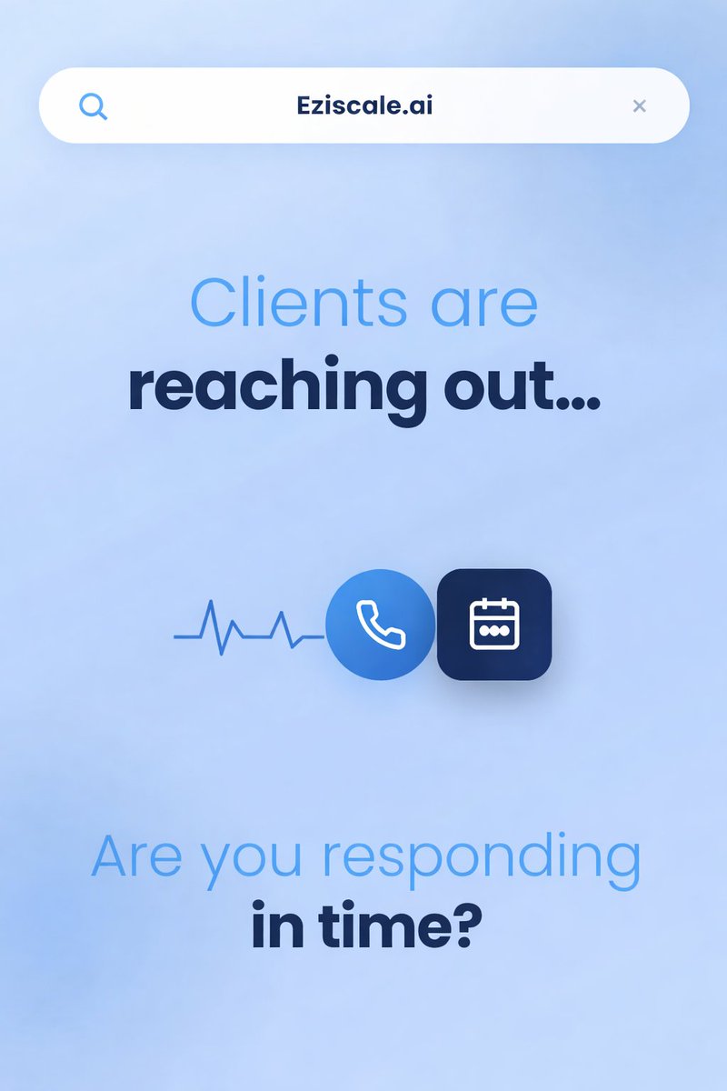 eziscale's tweet photo. Better systems create better client experiences.

Automated. Scalable. Consistent.

#AISystems #BusinessGrowth #Automation https://t.co/OjBlNfCSJ0
