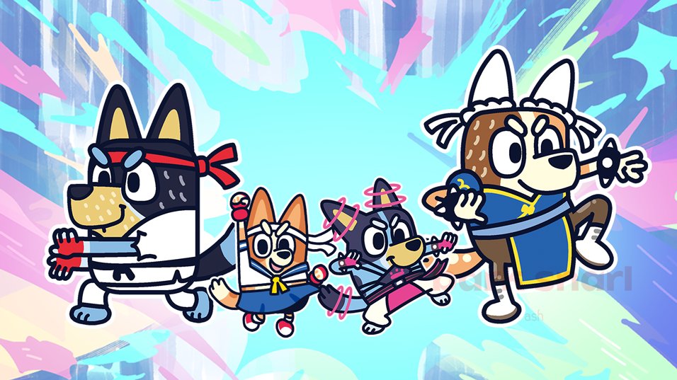 remembering when I did bluey merch for EVO and its COMING BACK AROUND BABY...