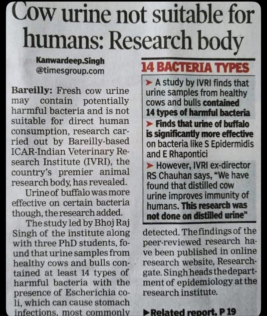 PrakashRaghav's tweet image. Remember when #IITMadras Director and #PadmaShri awardee V. Kamakoti spoke about personally consuming panchagavya (mix of cow urine) and defended its supposed anti-bacterial and anti-fungal properties, citing “international journals,” while many pointed out the lack of robust