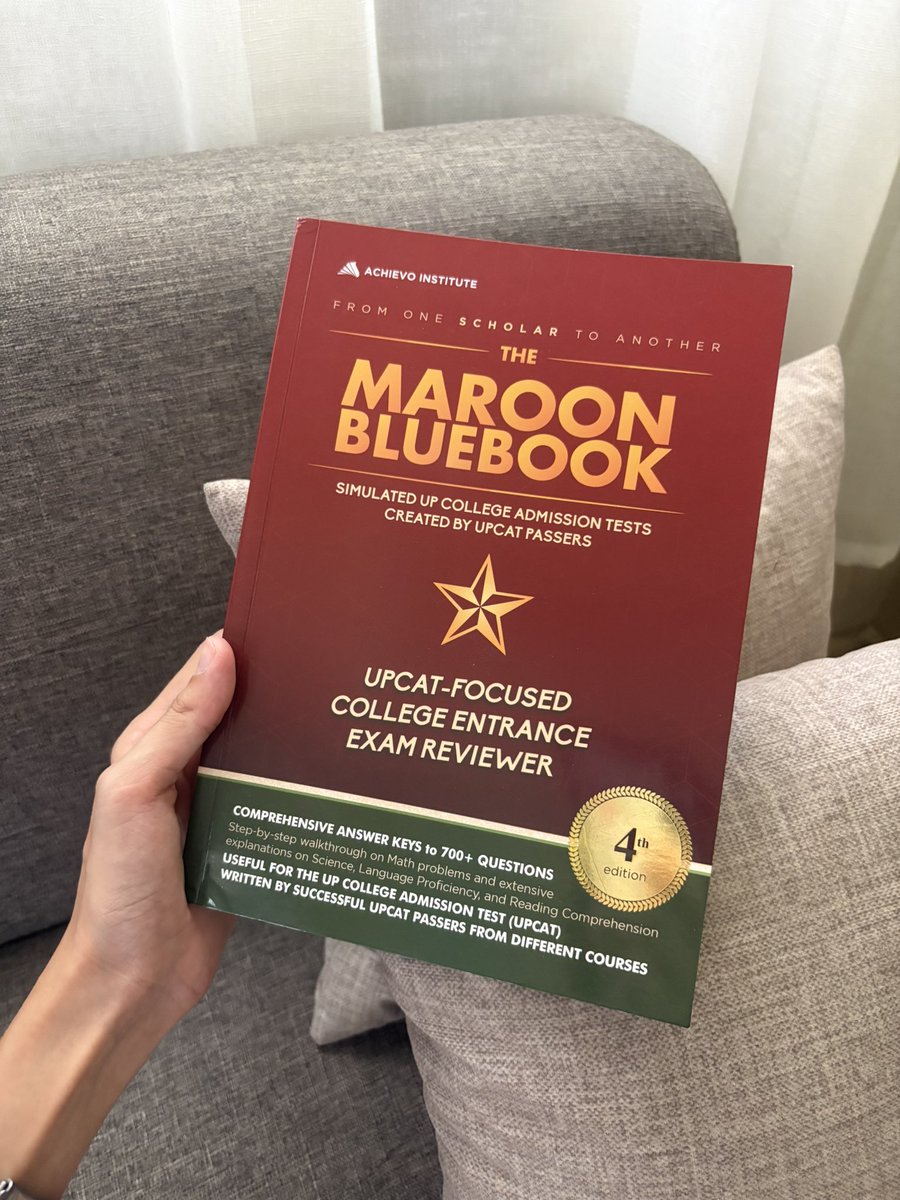 wts lfb up maroon bluebook reviewer 4th latest edition

• bought for 900, selling for 600
• good as new, unused, no writings whatsoever
• only dents from shipping
• can ship via jnt

reply / dm to buy

🏷️ reviewer college entrance exam cet cets ateneo ust dlsu