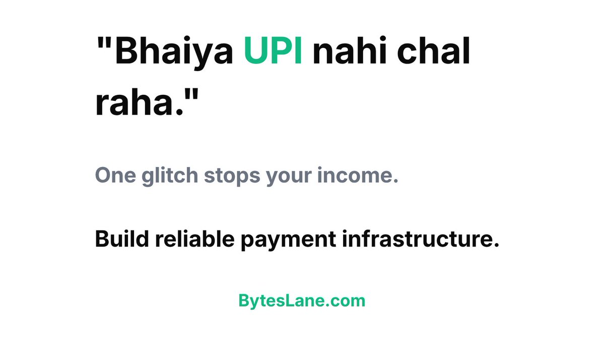 Byteslaneindia's tweet image. 💸 Relying on a single point of failure? BytesLane builds secure, redundant digital payment infrastructures for Indian retail businesses.

#BytesLane #UPIPayments #DigitalIndia #BusinessSecurity #TechSolutions