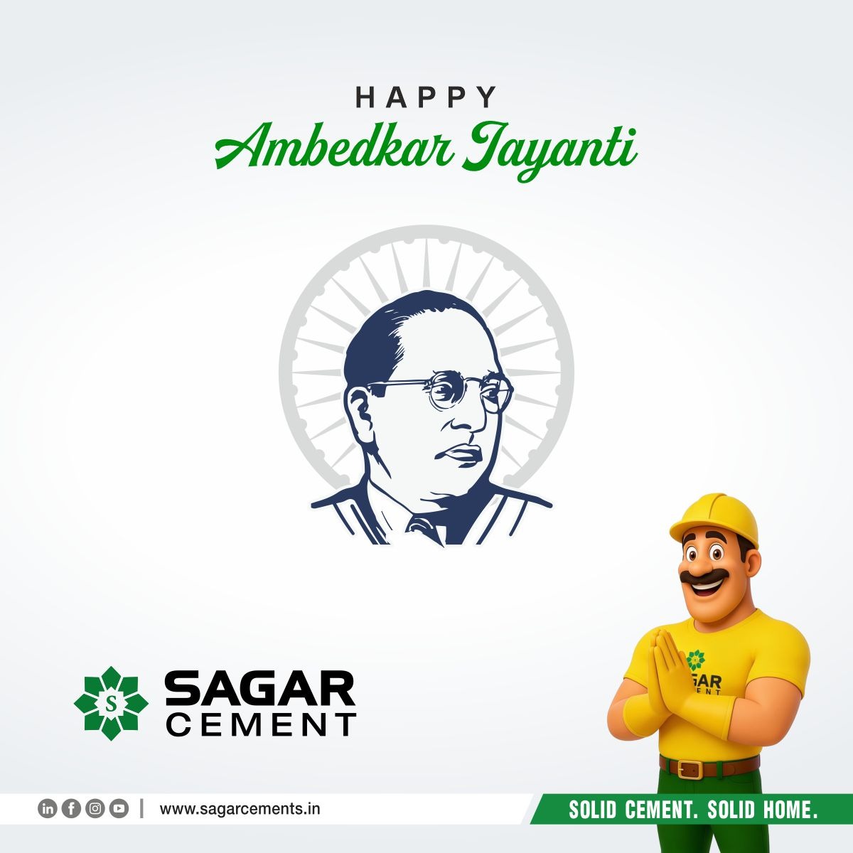 sagarcements's tweet photo. Honoring the legacy of Dr. B. R. Ambedkar this Ambedkar Jayanti with strength, quality, and trust from Sagar Cement. Happy Ambedkar Jayanti!
#AmbedkarJayanti #SagarCement #DrBRAmbedkar #AmbedkarJayanti2026 https://t.co/XkabRpqaGm