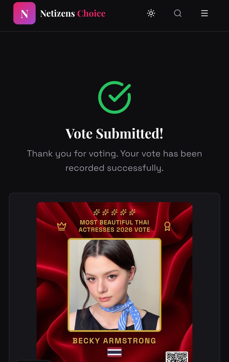 blancnumb's tweet image. Vote for Becky!!!!🤗

#NETIZENSCHOICE #MBTA2026 
#beckysangels #BeckyArmstrong 
#BeckyRebecca #เบ็คกี้รีเบคก้า 
#BeckyEntertainment 
#คนของเบค #เบ็คกี้อาร์มสตรอง