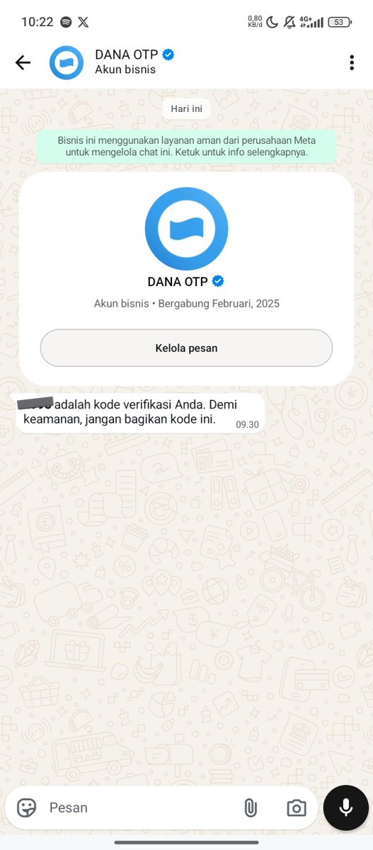 tadi whatsapp akuu ke logout dan pas aku login ada otp dana. takutnya nanti aku gabisa login wa ku lagi jadi yg masih ada garansi bisa dm ya! mungkin aku bakal ganti nomor kayanya ini udah ga aman😓