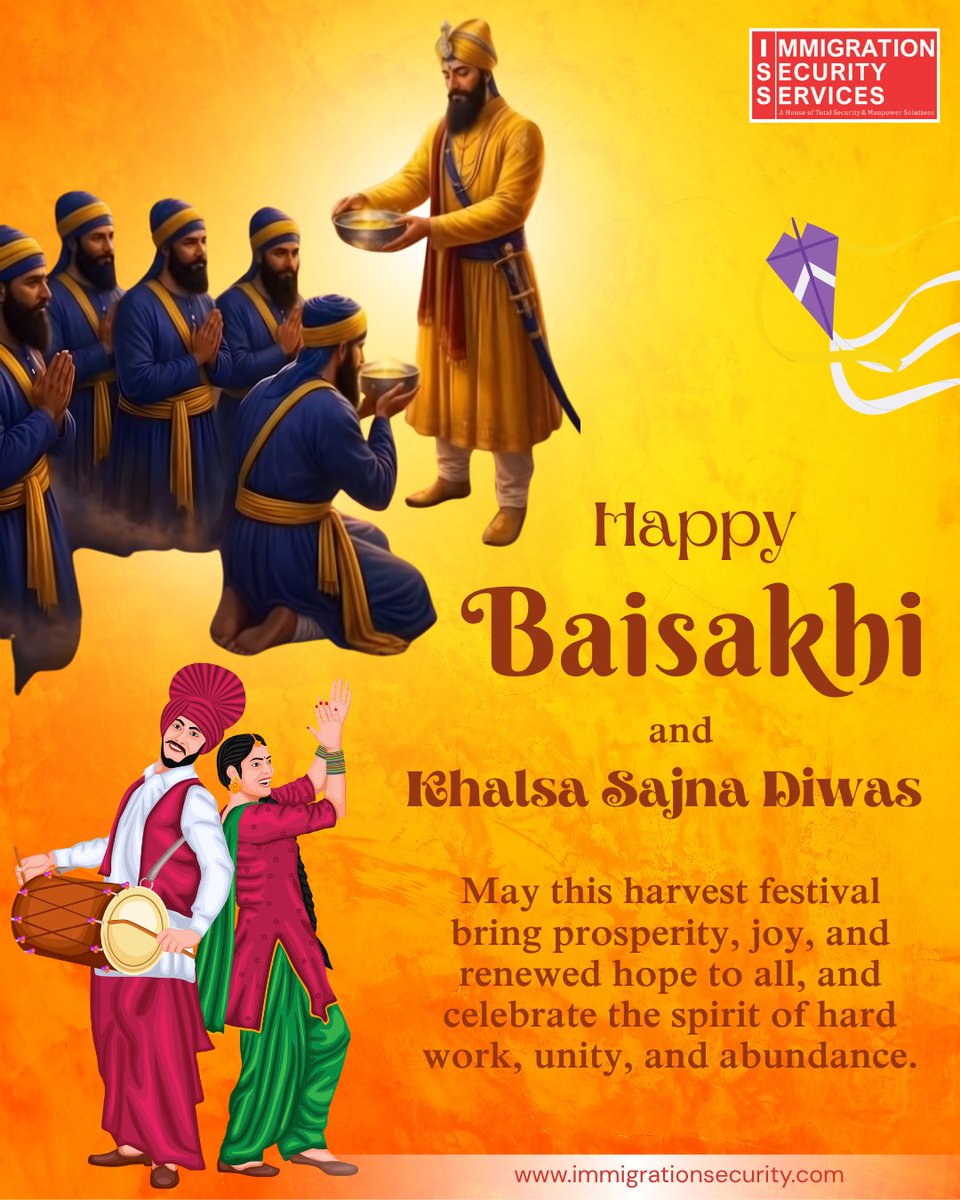 immigsecurity's tweet photo. Honoring the birth of the Khalsa and the joy of harvest. Happy Baisakhi ! 🙏
.
.
#KhalsaPanth #Baisakhi #immigrationsecurity #vaisakhi #sajnadiwas https://t.co/SxVbXKgjel