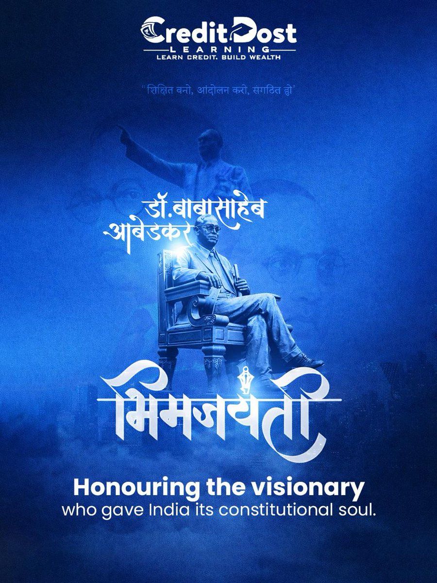 creditdostlearn's tweet photo. Honouring the visionary who empowered a nation with knowledge, equality, and justice. Remembering Dr. Babasaheb Ambedkar and his timeless contribution to India’s future 📘🇮🇳

#AmbedkarJayanti #BabasahebAmbedkar #EqualityAndJustice #IndianConstitution #Inspiration https://t.co/k92wXuvosI