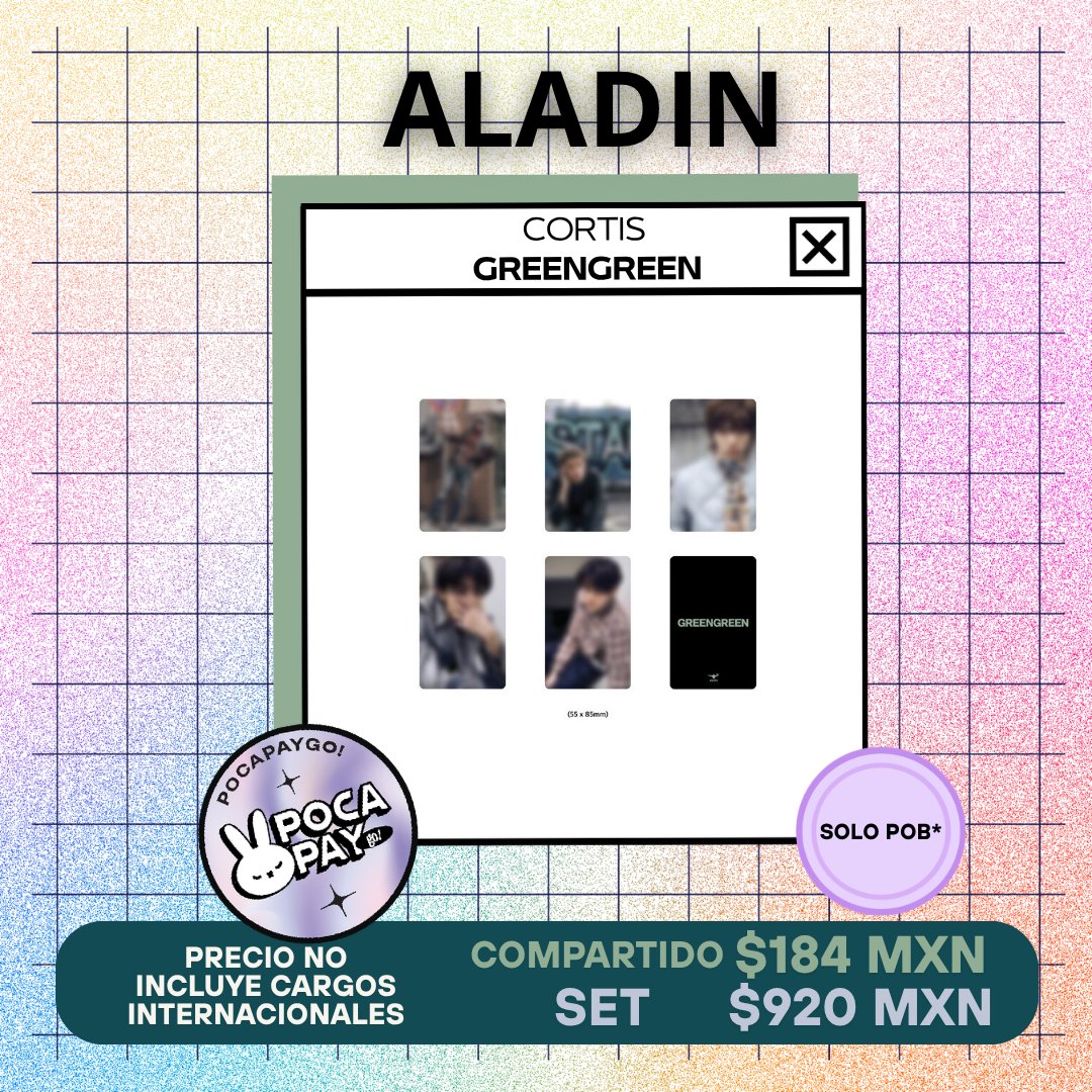 PocapayGo's tweet photo. CORTIS The 2nd EP GREENGREEN
📷 Disponibles todos las integrante
Todas las tiendas coreanas
SOLO POBS
Precios + cargos internacionales
KTOWN4U
SET: $839 MXN
SETS ✅✅✅✅✅
COMPARTIDO: $160 MXN C/U
James ✅
Martin ✅
Juhoon ✅
Seonghyeon ✅
Keonho ✅

APPLEMUSIC
SET: $860 MXN
SETS ✅✅✅✅✅
COMPARTIDO: $170 MXN C/U
James ✅
Martin ✅
Juhoon ✅
Seonghyeon ✅
Keonho ✅

MAKESTAR
SET: $860 MXN
SETS ✅✅✅✅✅
COMPARTIDO: $170 MXN C/U
James ✅
Martin ✅
Juhoon ✅
Seonghyeon ✅
Keonho ✅

ALADIN
SET: $920 MXN
SETS 📷📷📷📷📷
COMPARTIDO: $184 MXN C/U
James ✅
Martin ✅
Juhoon ✅
Seonghyeon ✅
Keonho ✅

BMD
SET: $960 MXN
SETS ✅✅✅✅✅
COMPARTIDO: $190 MXN C/U
James ✅
Martin ✅
Juhoon ✅
Seonghyeon ✅
Keonho ✅

MUSICPLANT
SET: $960 MXN
SETS ✅✅✅✅✅
COMPARTIDO: $190 MXN C/U
James ✅
Martin ✅
Juhoon ✅
Seonghyeon ✅
Keonho ✅

💜Envíos a todo México desde $150 MXN
💜 Envíos express desde $189 MXN
💜Aceptamos Pagos con tarjeta sin comisión, transferencia y depósitos
💜 Facilidades de pago:
 Posibilidad de pagar en 2 pagos quincenales