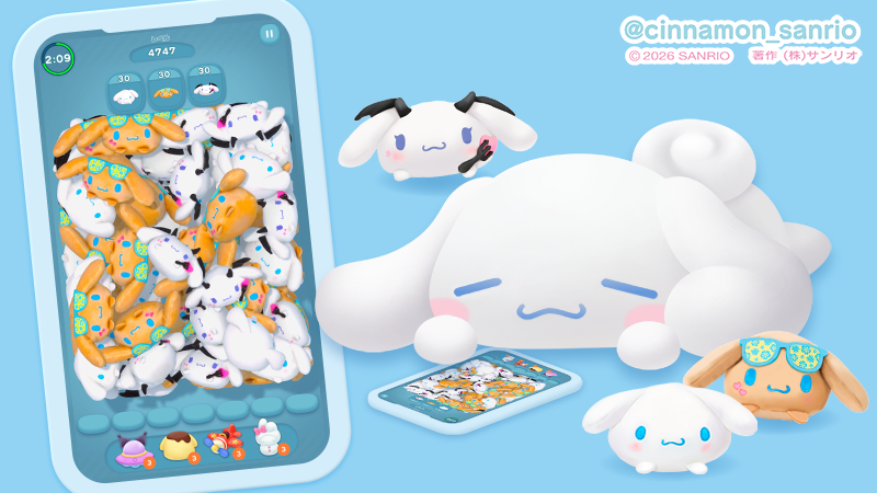 ぼくのグッズがゲームにたくさんいるみたい~
みんなでもちもちころころ♪
 sanrio.lnky.jp/9BjWgaG