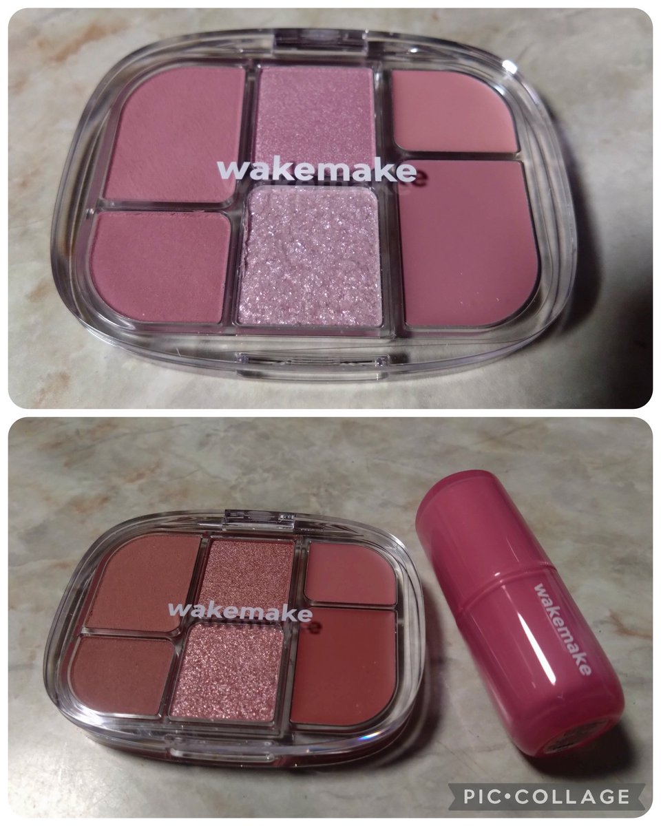 shimanoboru's tweet image. アウトレットみたいな店で買った。
ピンク系も欲しくなって2週間後に買った。
果たしてちゃんと使いこなせるのでしょうか？
だけどアイシャドウパレットだけどチークや、ハイライトにも使えそうだから良き。

#WAKEMAKE

本当は韓国旅行したい。
あ、その前にパスポート更新しなきゃ無理か。