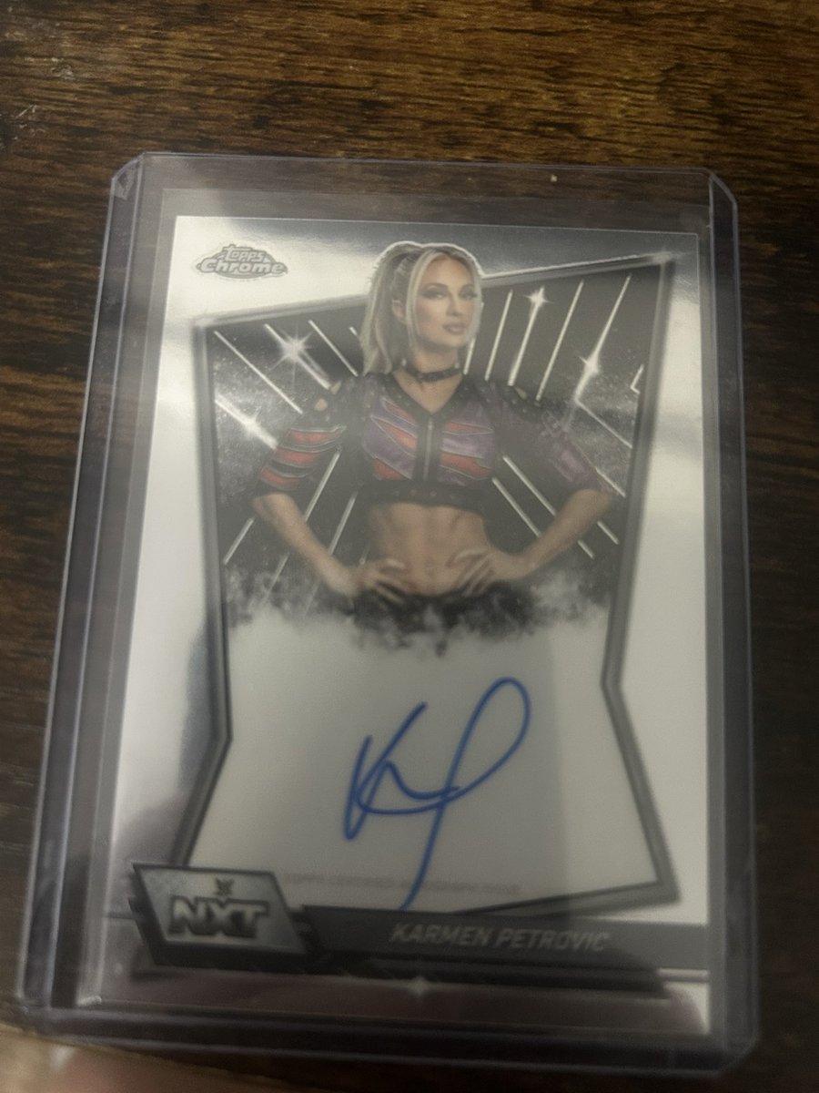 jerm4life's tweet photo. Got my first @karmen_wwe auto out of 2026 @Topps WWE Chrome.  #ShingShing https://t.co/DyMGYbj172