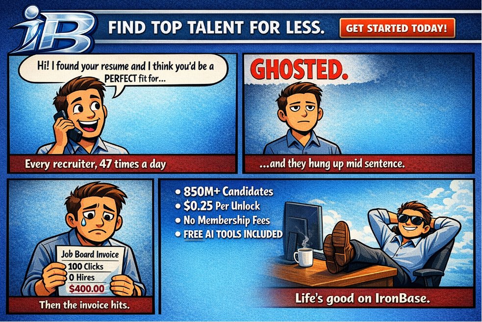 __GovnA__'s tweet image. ironbase.tech #jobopening #jobboard #hiring #staffing #recruiting #resumesearch #AI #recruiter #headhunter #TalentAcquisition #indeed #linkedin #ziprecruiter