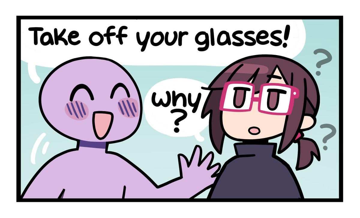 jenjenrose_art's tweet photo. ✨4-Panel Life✨
         "Glasses" 
---------------------- 
#comics #webtoon https://t.co/CmloYdUbpG