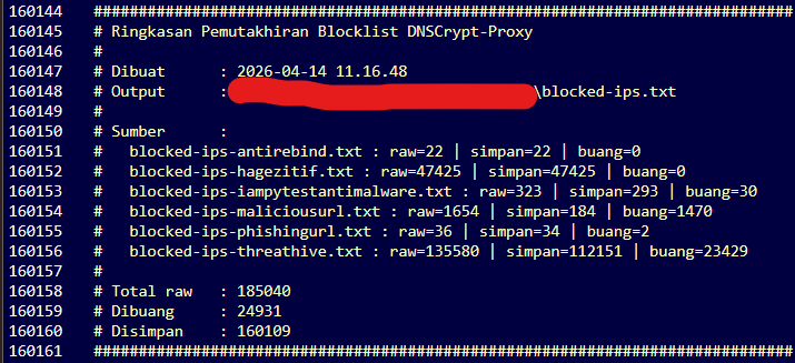 FransLiando's tweet photo. daftar blocklist-allowlist yang dipakai dalam DNSCrypt-Proxy. berlebihan? yang penting aman berhubung hanya mengandalkan Win10 dan Defender 😁 https://t.co/HSG8gpVByR