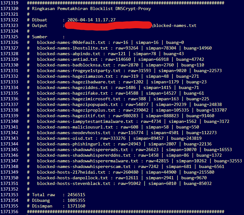 FransLiando's tweet photo. daftar blocklist-allowlist yang dipakai dalam DNSCrypt-Proxy. berlebihan? yang penting aman berhubung hanya mengandalkan Win10 dan Defender 😁 https://t.co/HSG8gpVByR