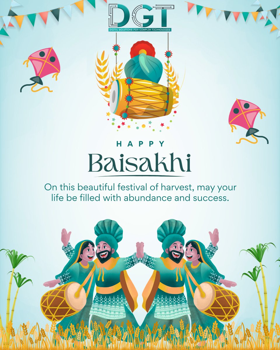 digiglobaltech1's tweet photo. 🌾✨ Happy Baisakhi from DGT! ✨🌾
May this vibrant festival of harvest bring prosperity, joy, and new beginnings into your life. 🌼🌱 Let’s celebrate the spirit of growth, gratitude, and togetherness.
Wishing you abundance, success, and happiness always! 💛
#HappyBaisakhi #DGT https://t.co/7ntaS7KStj