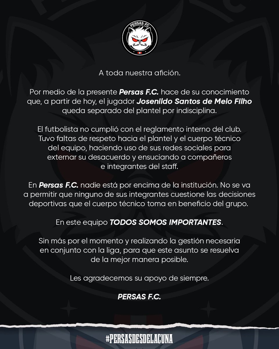 Persas FC tweet media