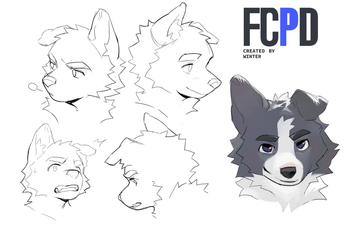 N16_furry's tweet image. -FCPD- Expression practice! If you like it, likes, shares, and comments really keep me going!🥺